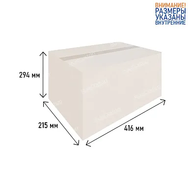 Картонная коробка 416х215х294 мм, Т-23 белый/бурый