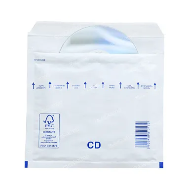 Белый крафт пакет с прослойкой, 20х17.5 см, CD