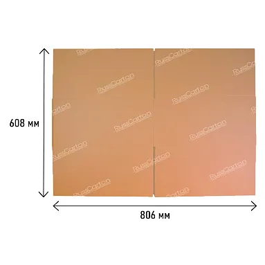 Картонная коробка 400х400х200 мм, Т-23 бурый
