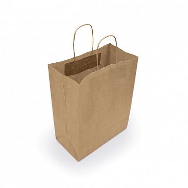 Крафт пакет с кручеными ручками, 35х26х15 см