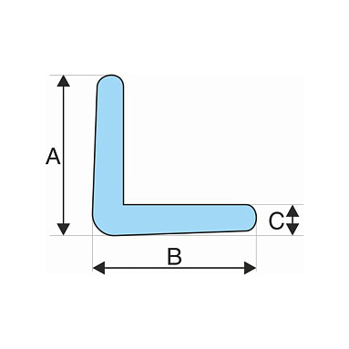 Защитный профиль L 50х50х6, 2000 мм