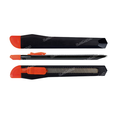 Нож канцелярский  STAFF, 9 мм, фиксатор, корпус ассорти