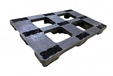 Пластиковый паллет 1180х800х130 мм, черный, б/у    