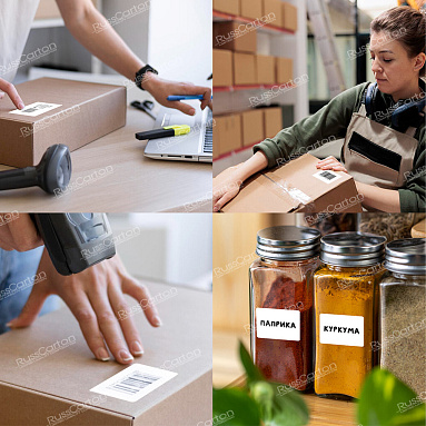 Термоэтикетки самоклеящиеся ТермоTOP 58х60 мм, 500 этикеток в ролике