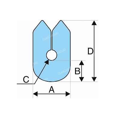 Защитный профиль для стекла 0-3, 2000 мм