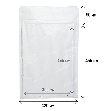 Белый крафт пакет с прослойкой, 32х45 см, I-19