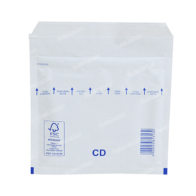 Белый крафт пакет с прослойкой, 20х17.5 см, CD