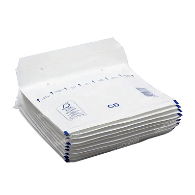 Белый крафт пакет с прослойкой, 20х17.5 см, CD