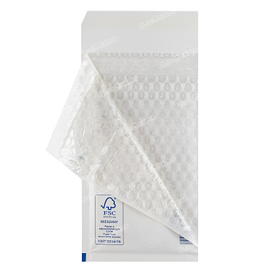 Белый крафт пакет с прослойкой, 17х22.5 см, С-13