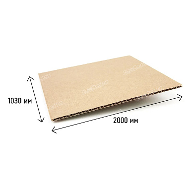 Гофрокартон листовой 1030х2000 мм, Т-21 бурый